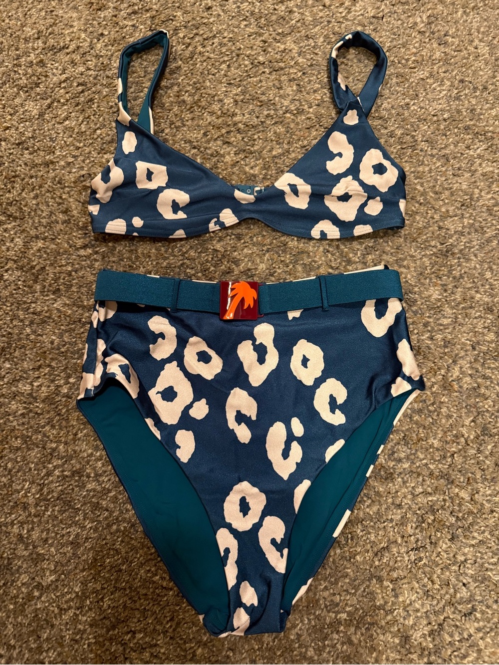 ZIMMERMANN High-Waist Leopard Print ‘Shelly” Bikini Set Sz 4-6 $575 - Picture 5 of 8